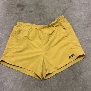 Patagonia Mens Vibrant Yellow Athletic Shorts